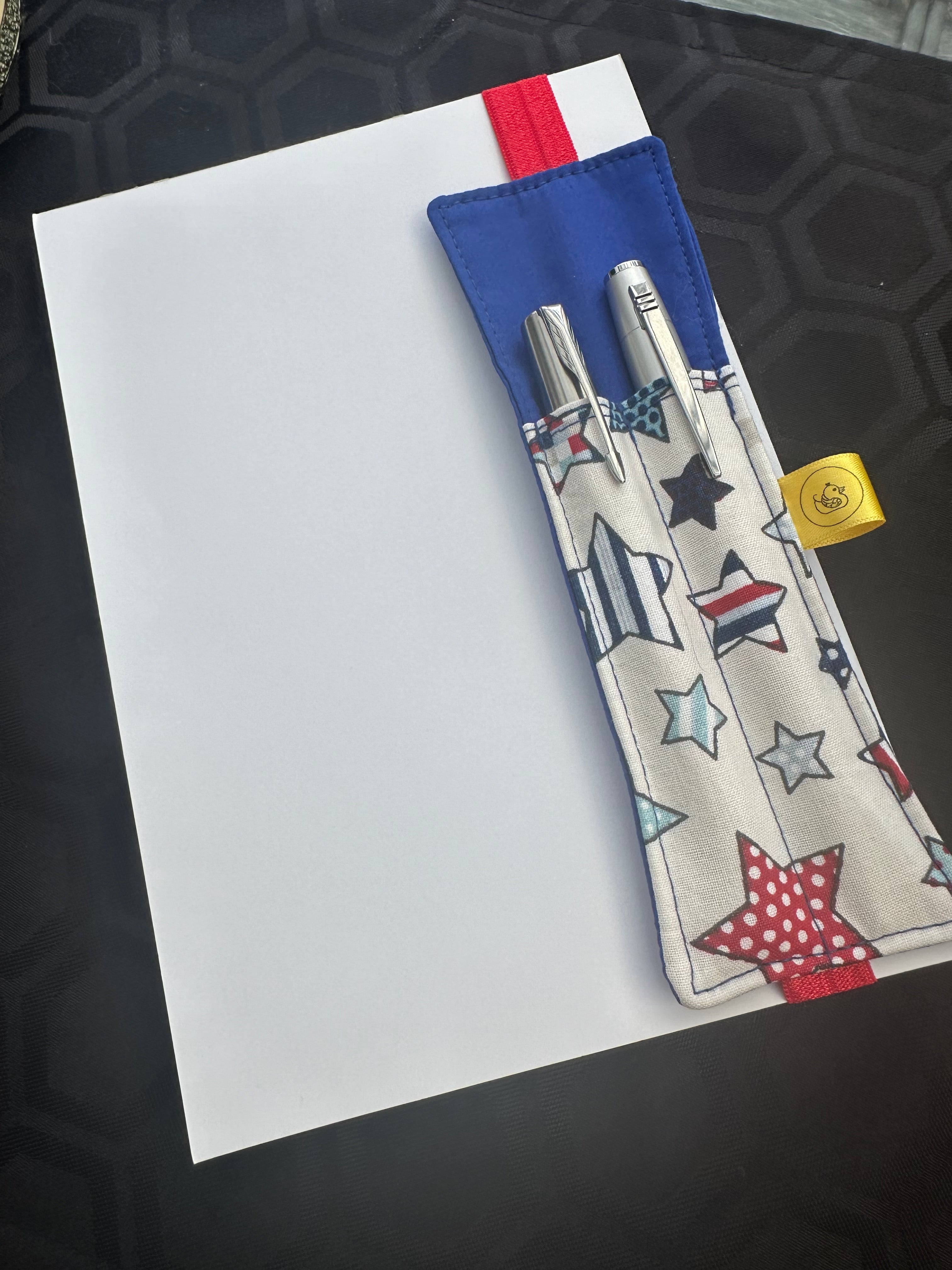 Elastic Notebook Double Pen Holder