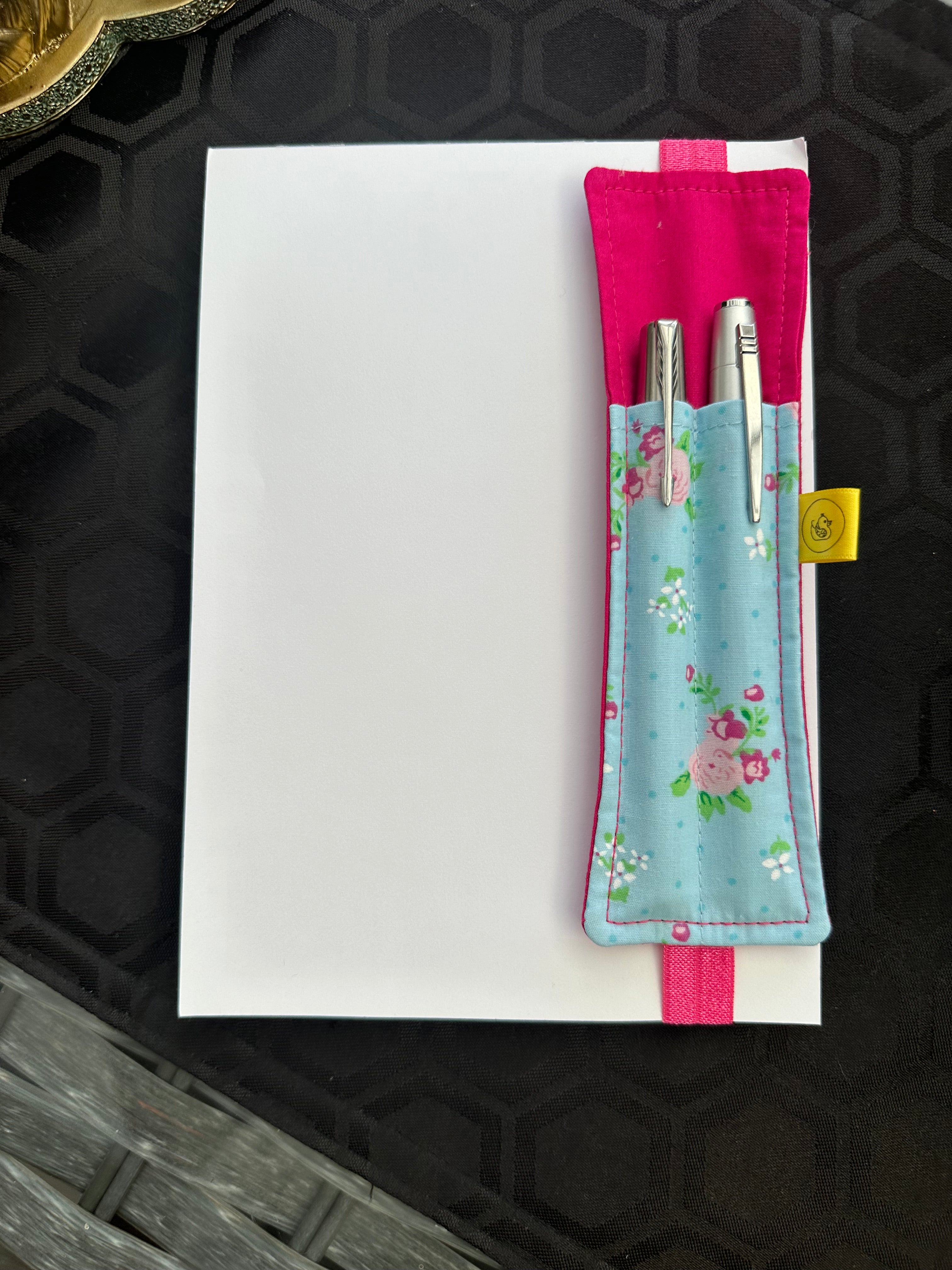 Elastic Notebook Double Pen Holder