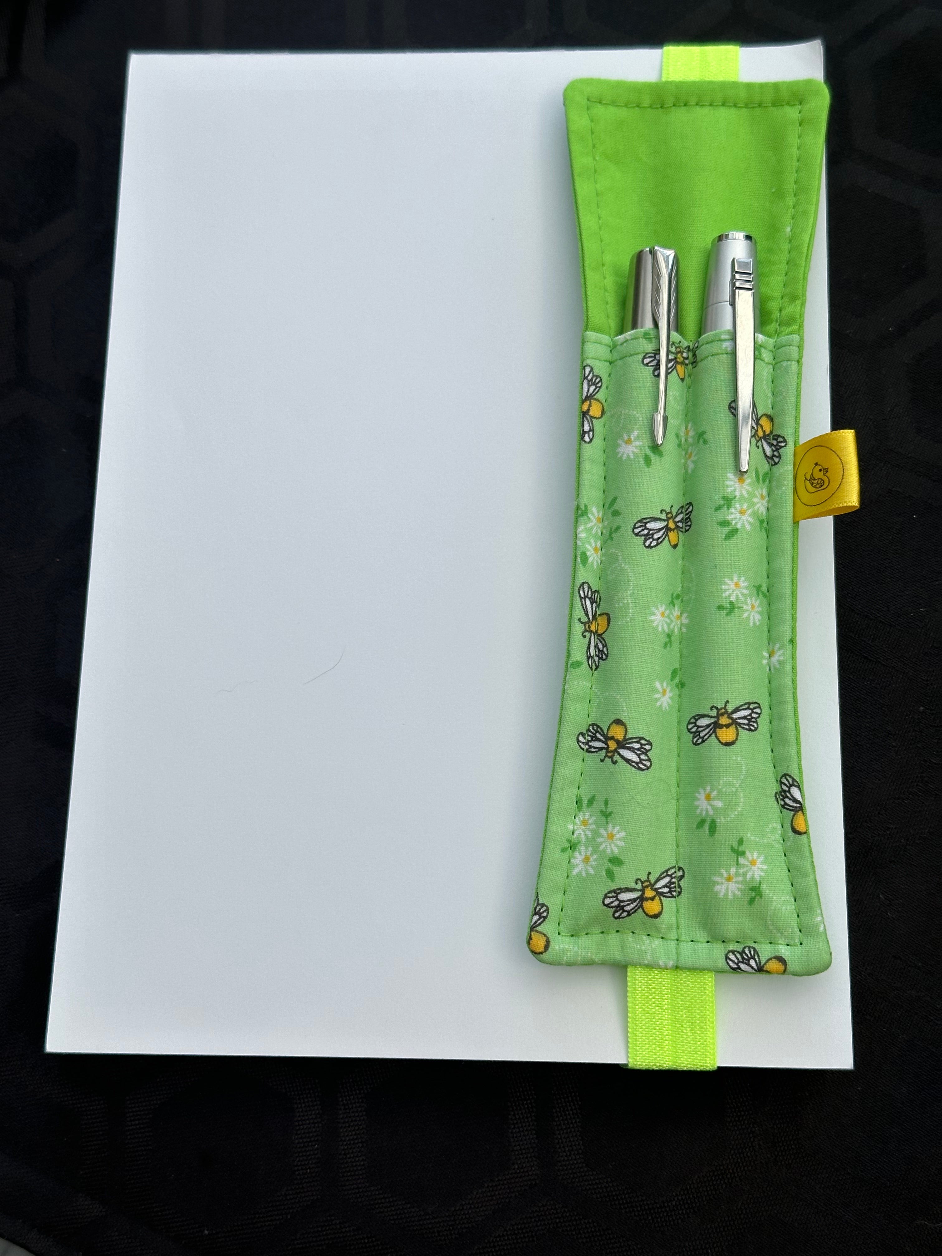 Elastic Notebook Double Pen Holder