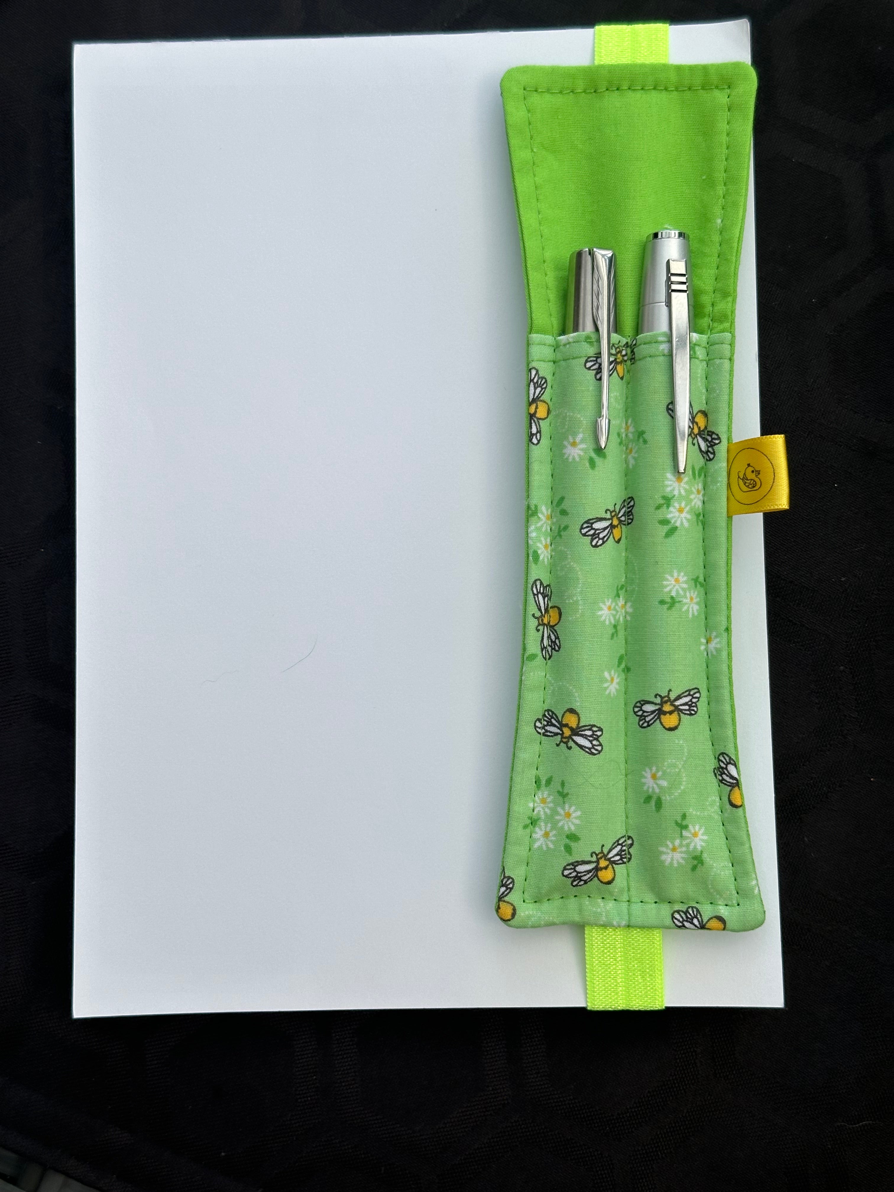 Elastic Notebook Double Pen Holder