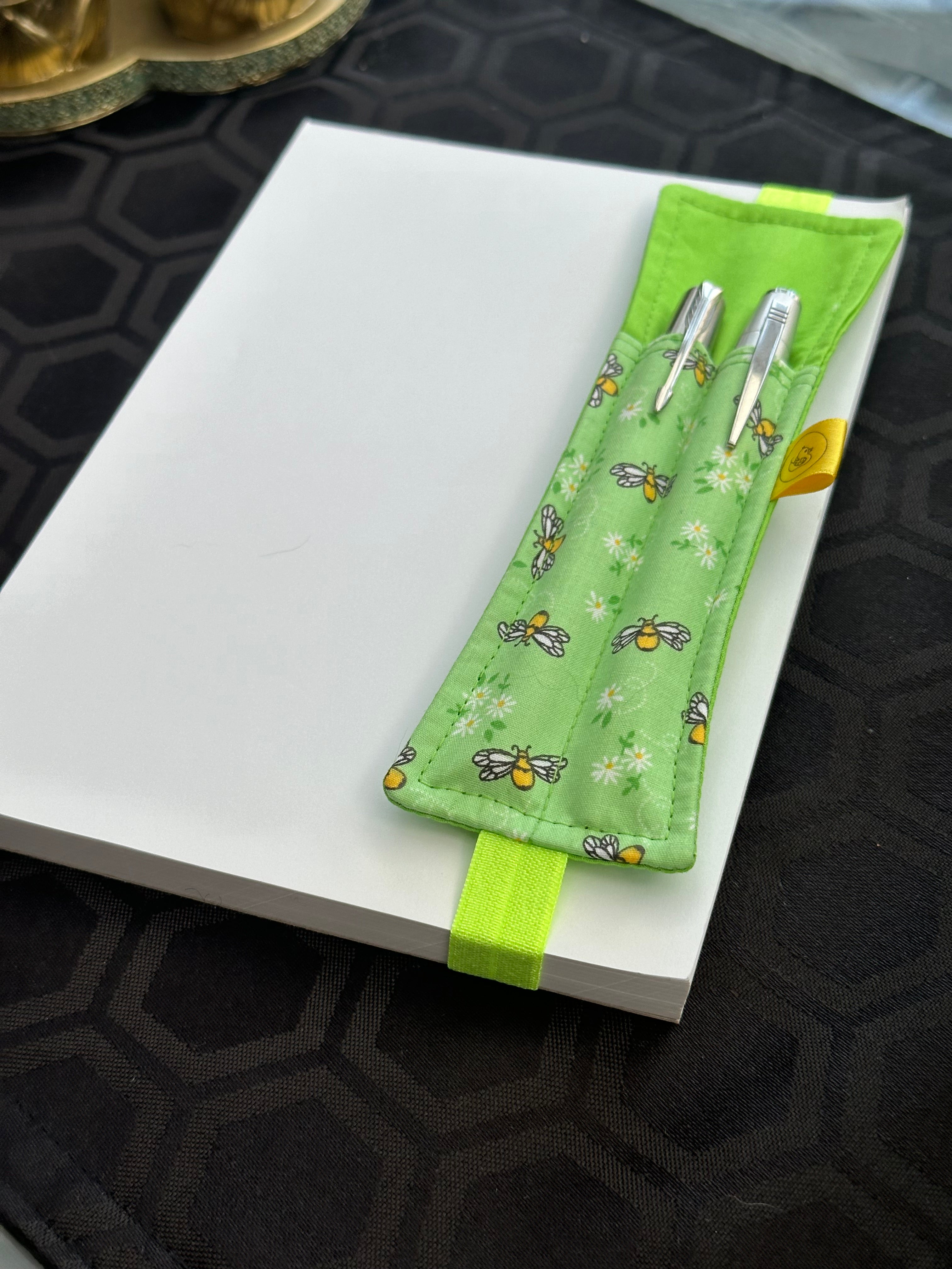 Elastic Notebook Double Pen Holder