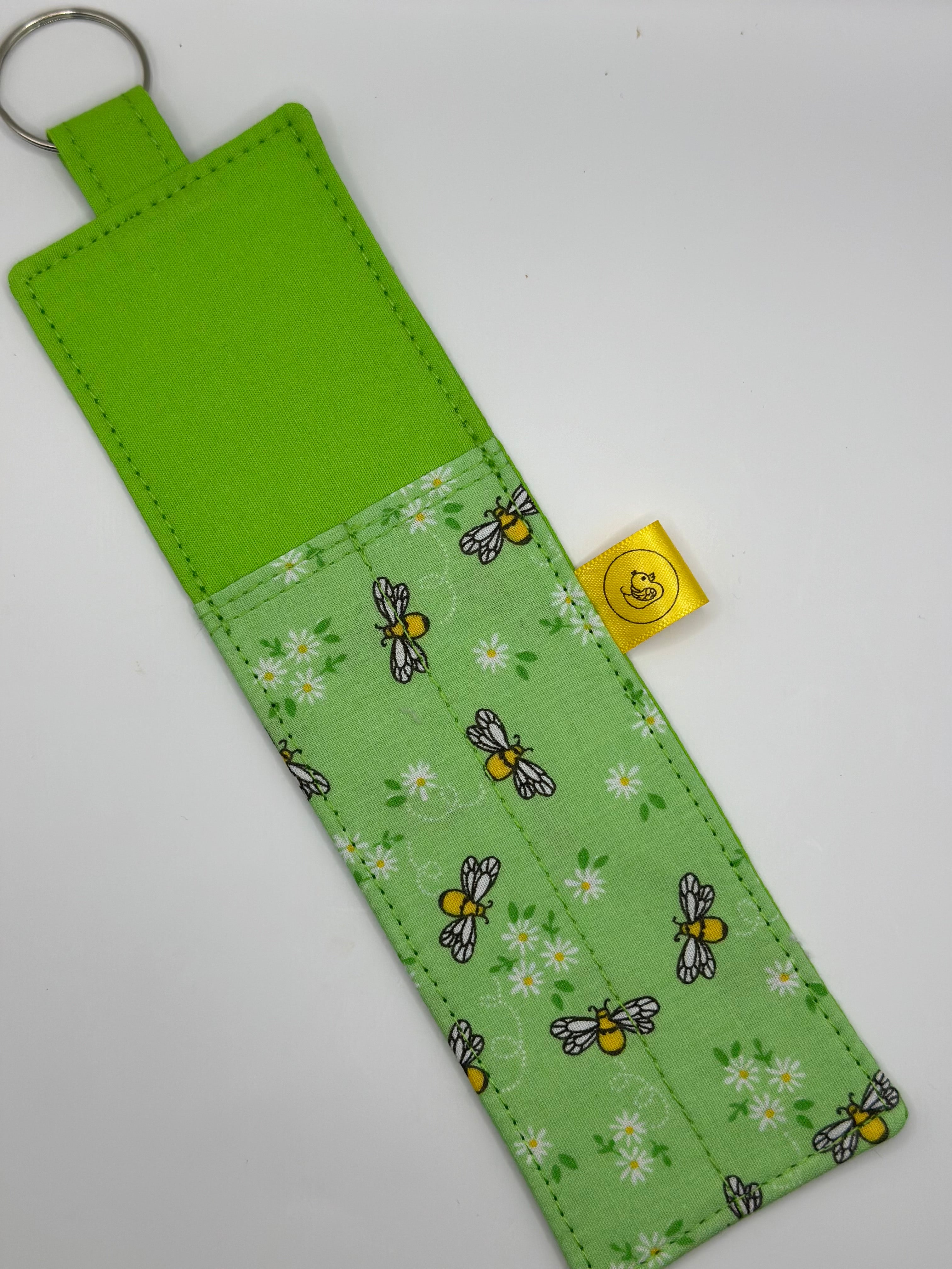 Green Buzzy Bees Landyard Double Pen Holder