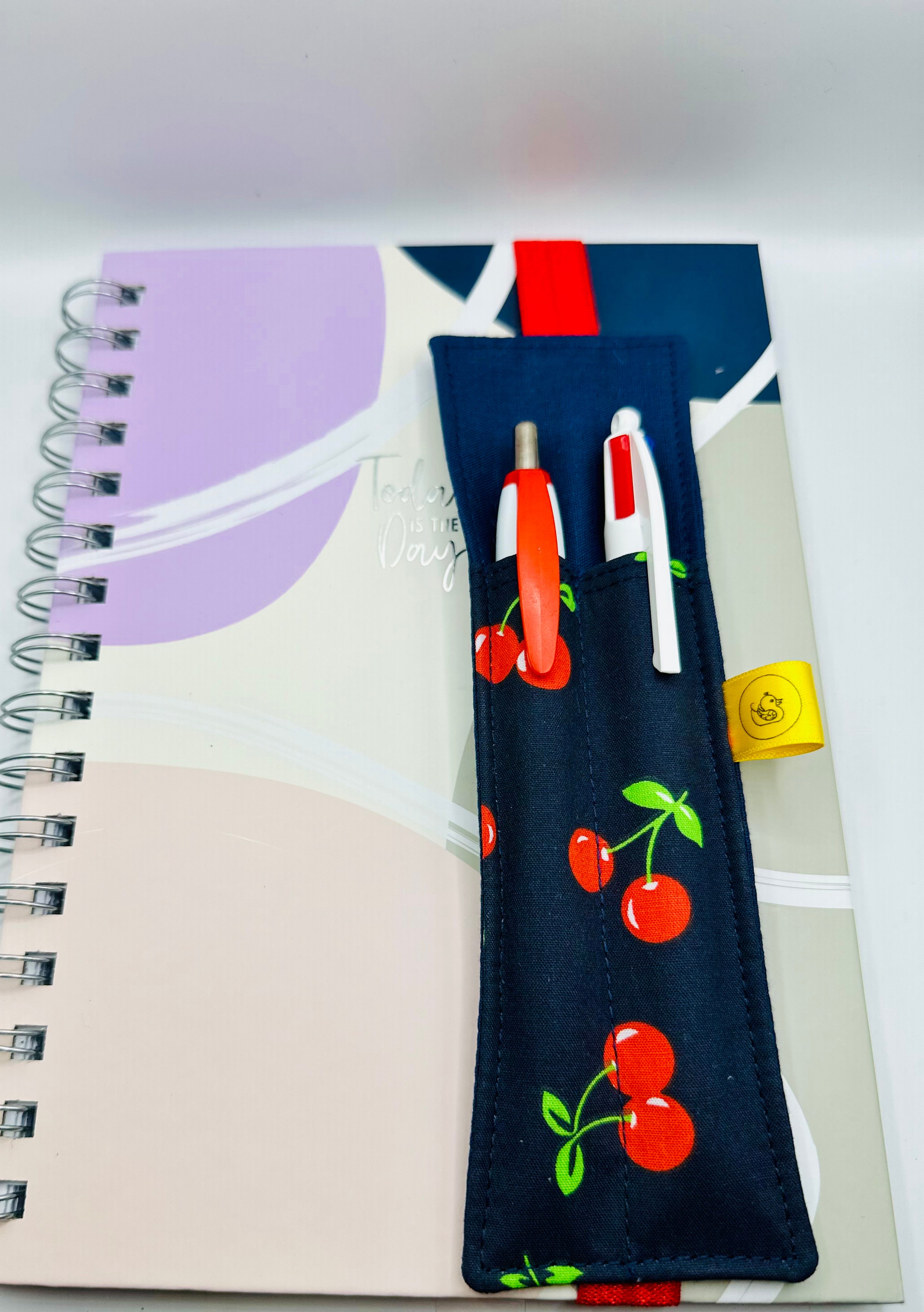 Elastic Notebook Double Pen Holder