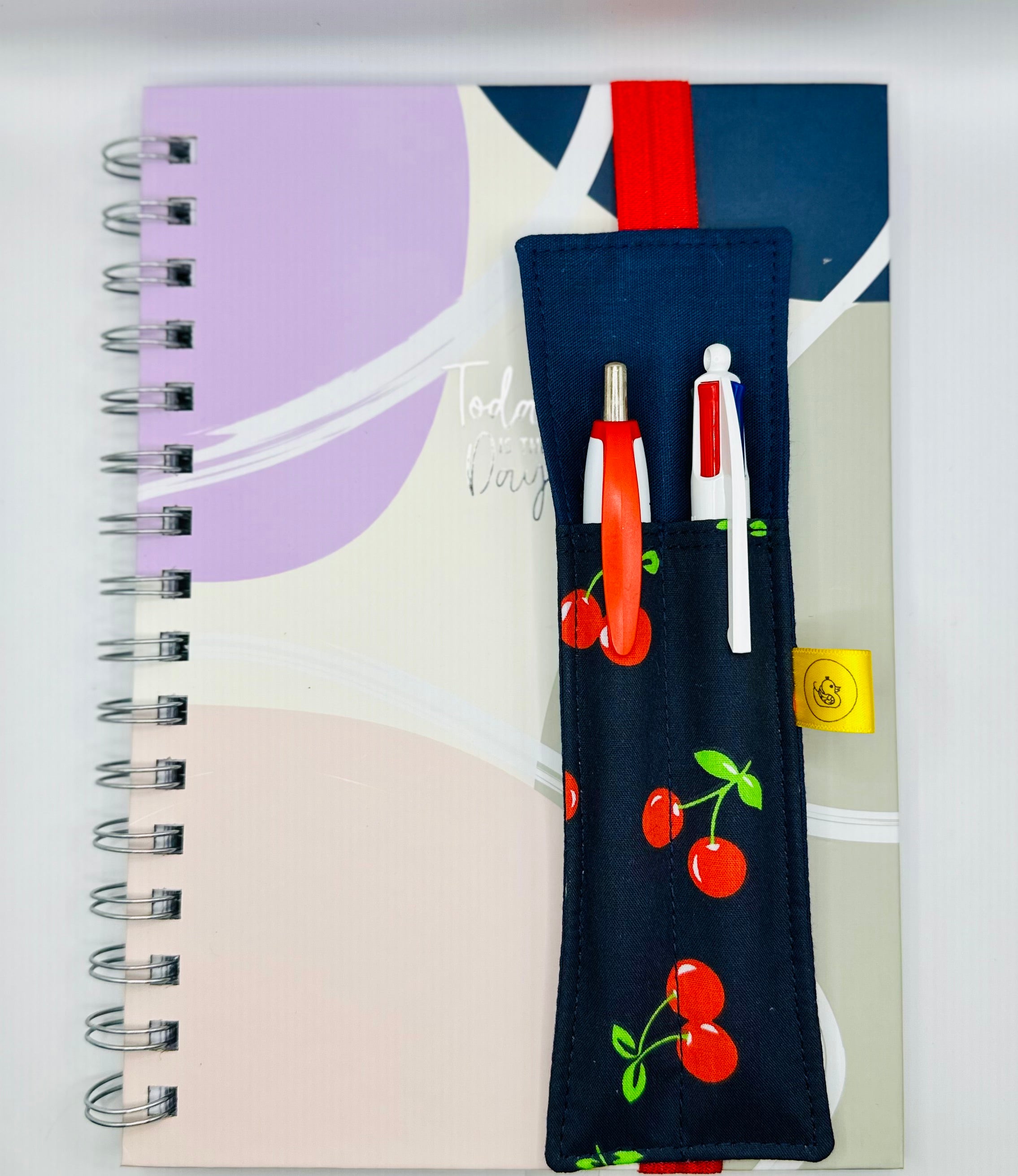 Elastic Notebook Double Pen Holder