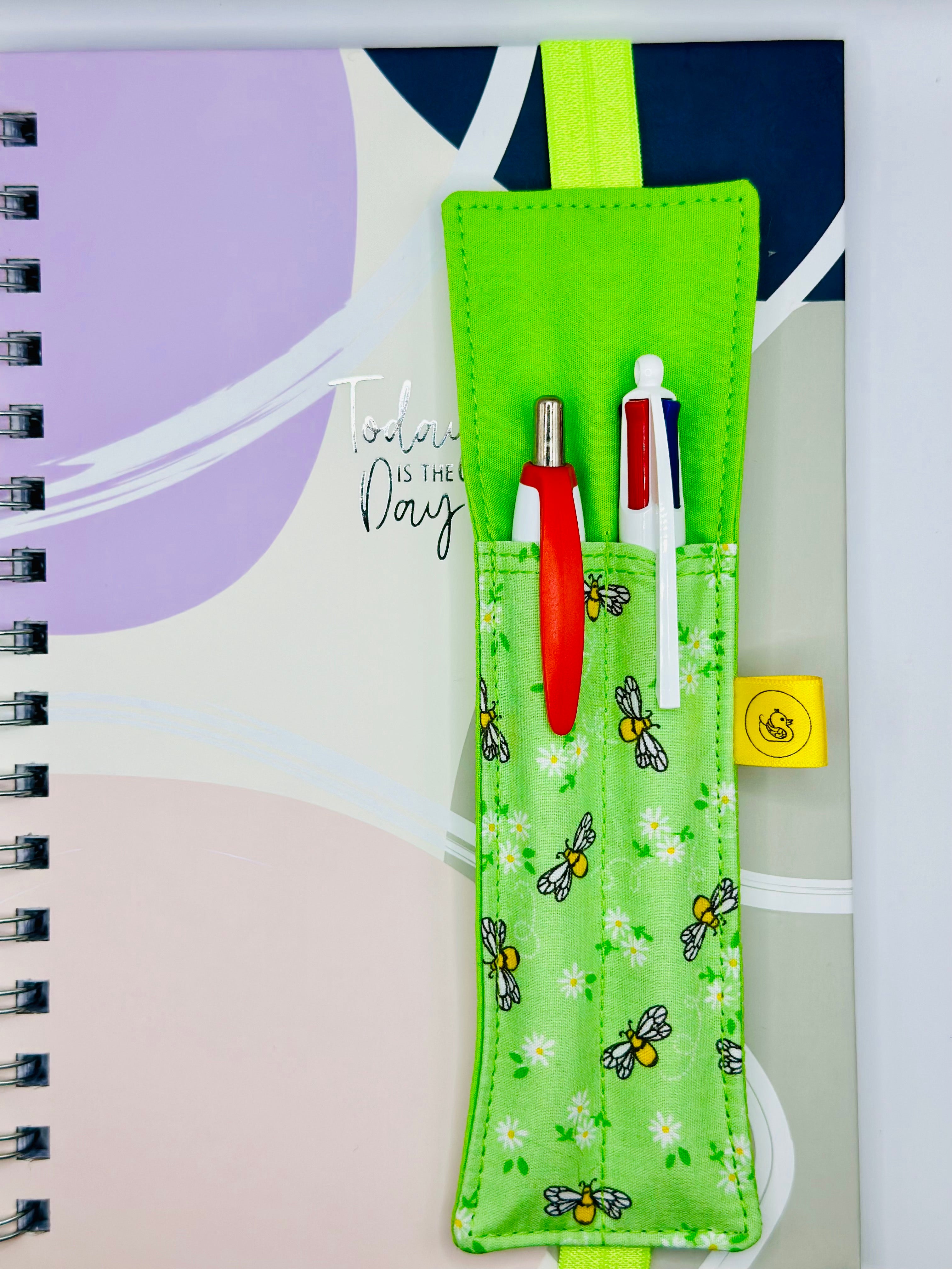 Elastic Notebook Double Pen Holder