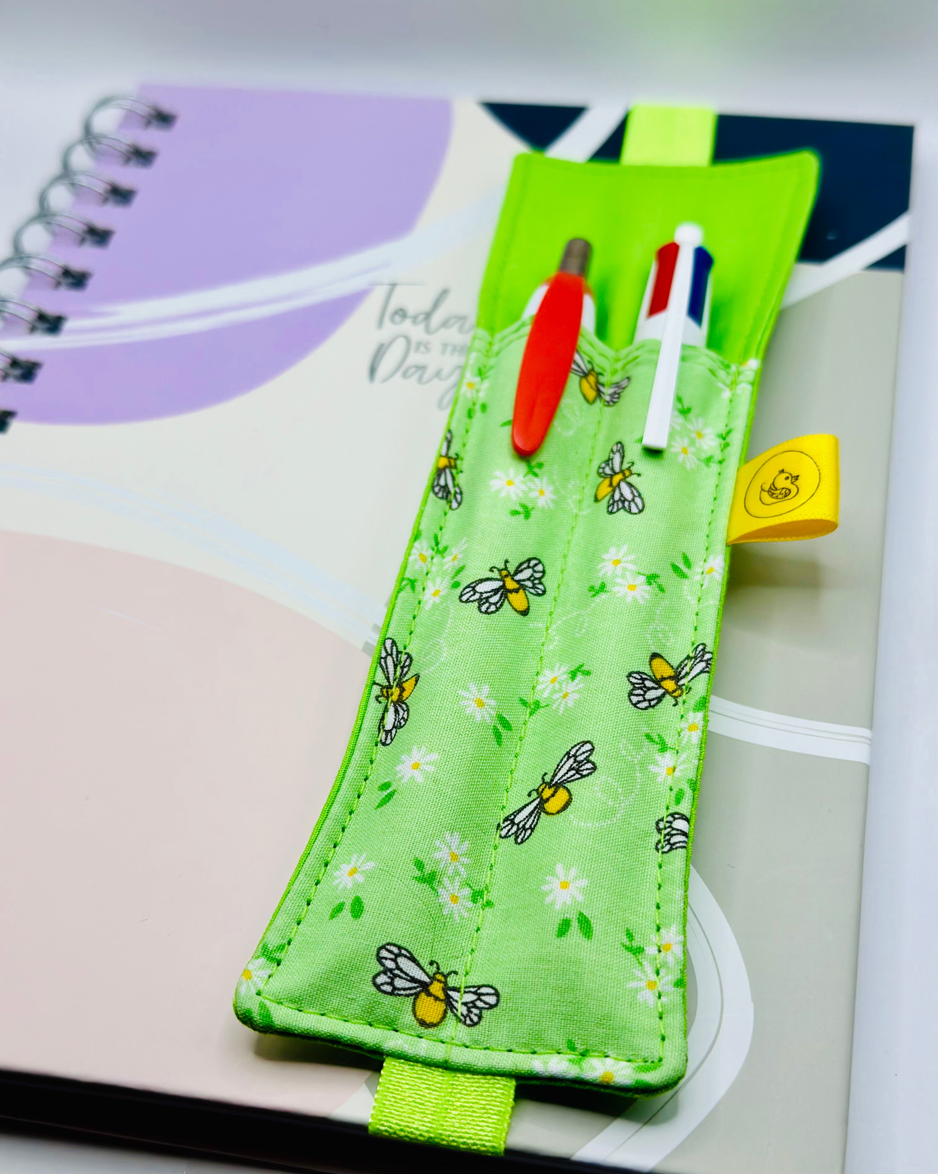 Elastic Notebook Double Pen Holder