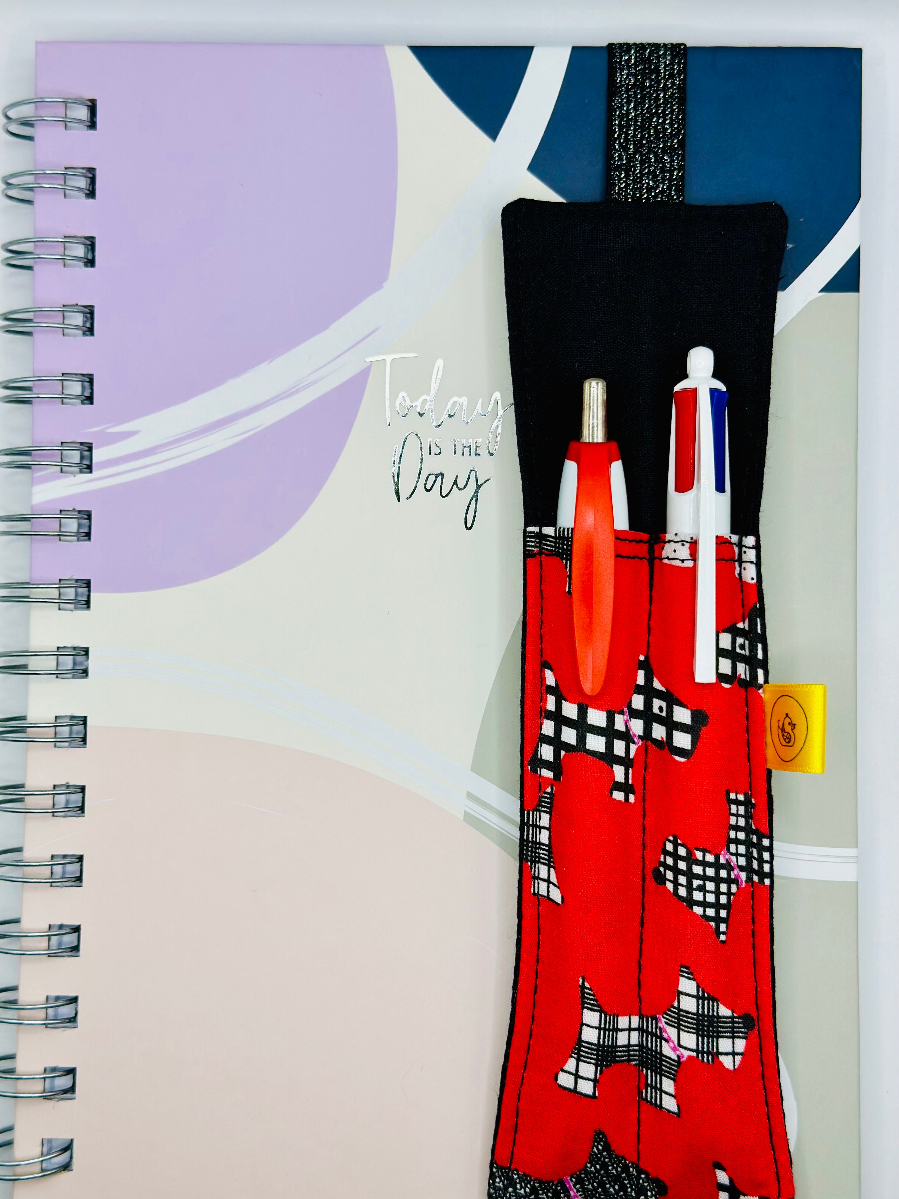 Elastic Notebook Double Pen Holder