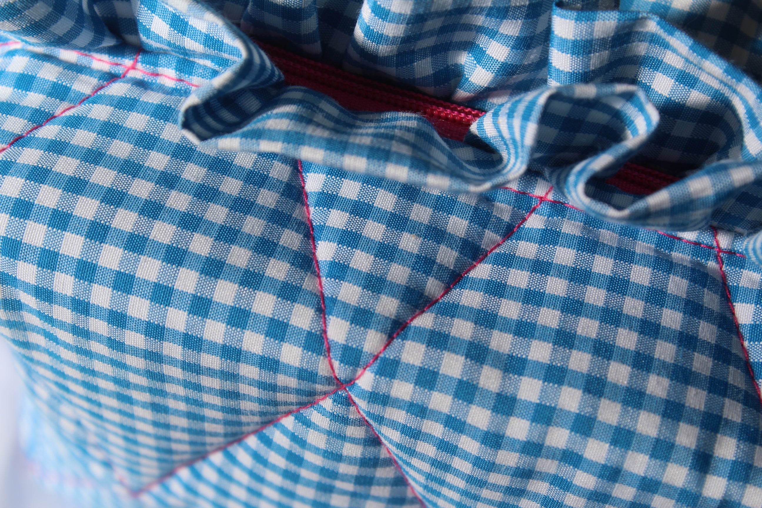 Blue Picnic Box cosmetic carry all makeup bag Large