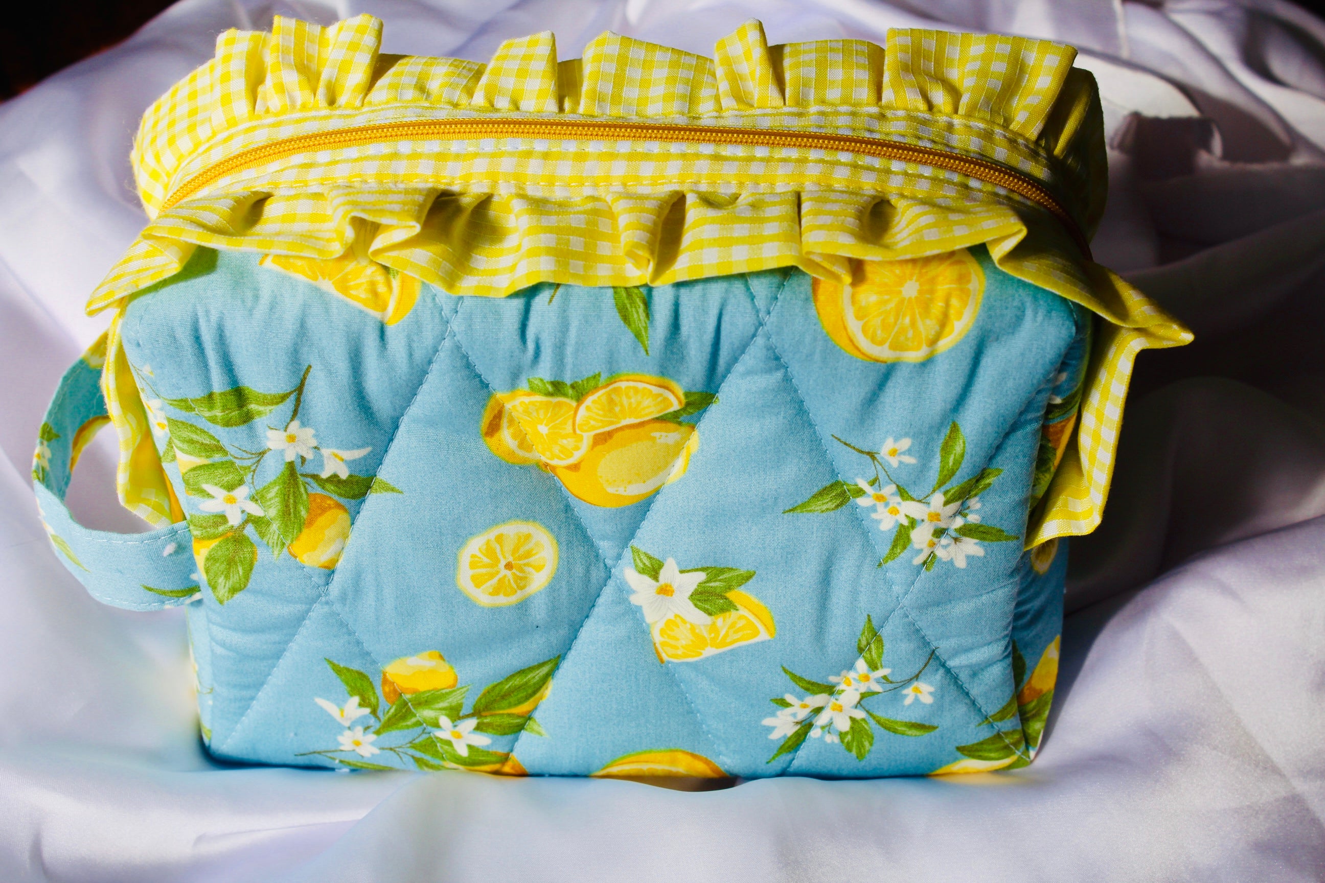 When Life gives you lemons Box cosmetic carry all makeup bag Large