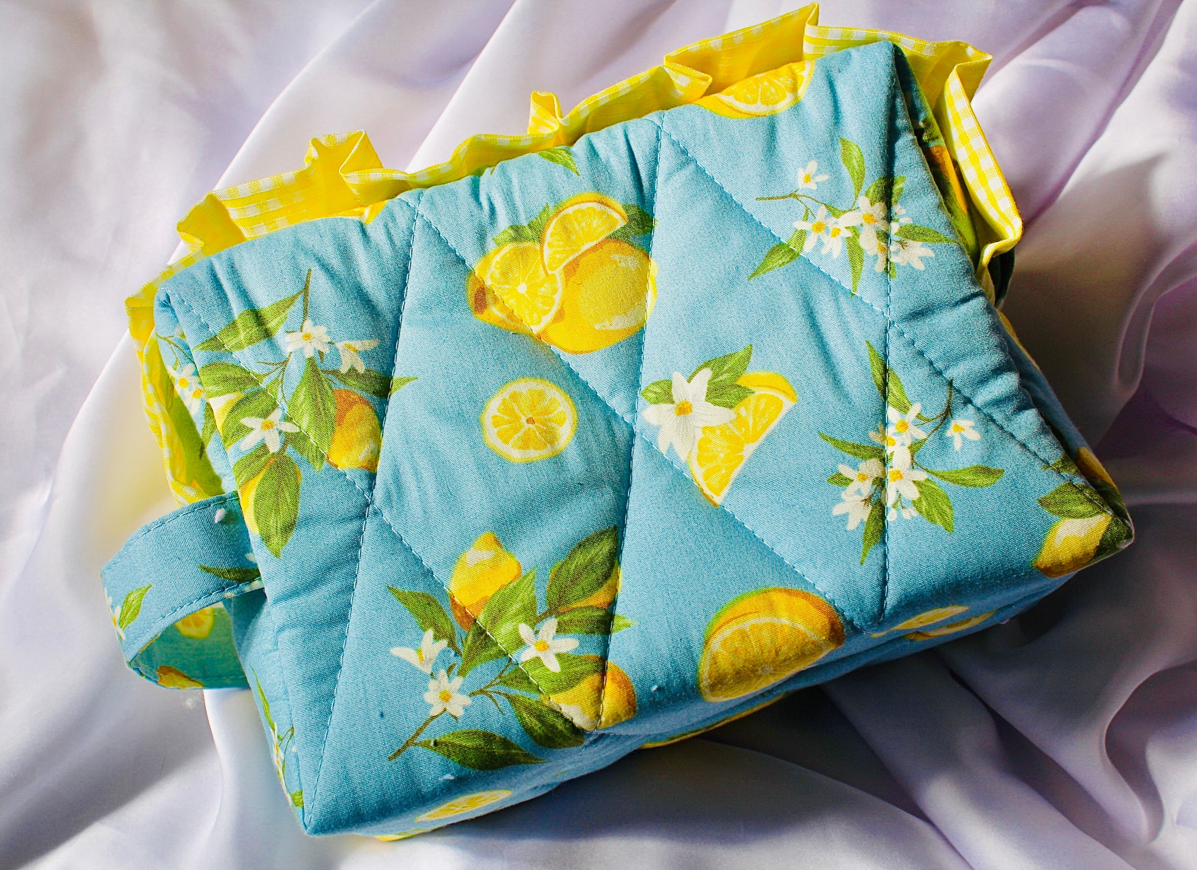 When Life gives you lemons Box cosmetic carry all makeup bag Large