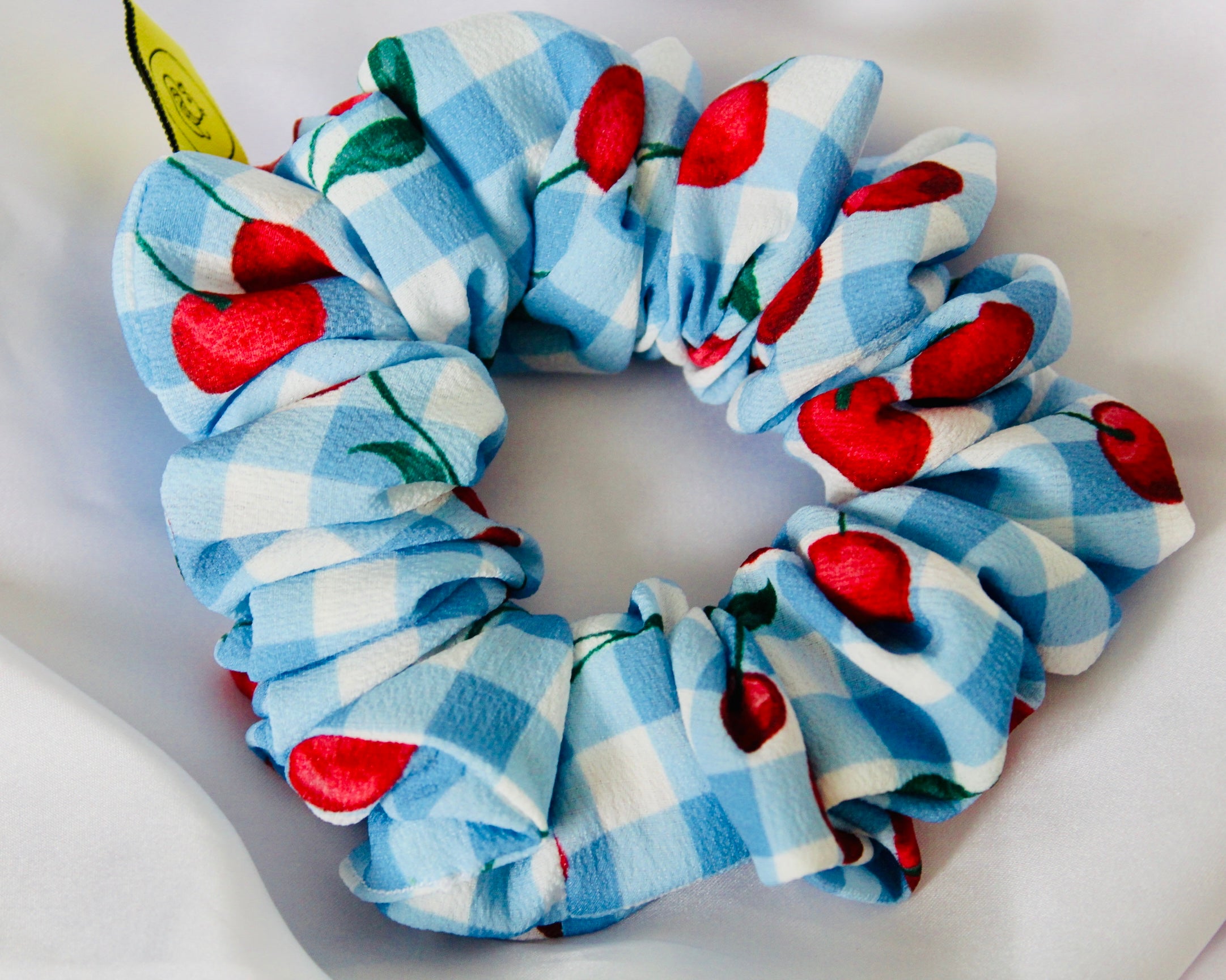 Cherry Picnic Large hair scrunchie