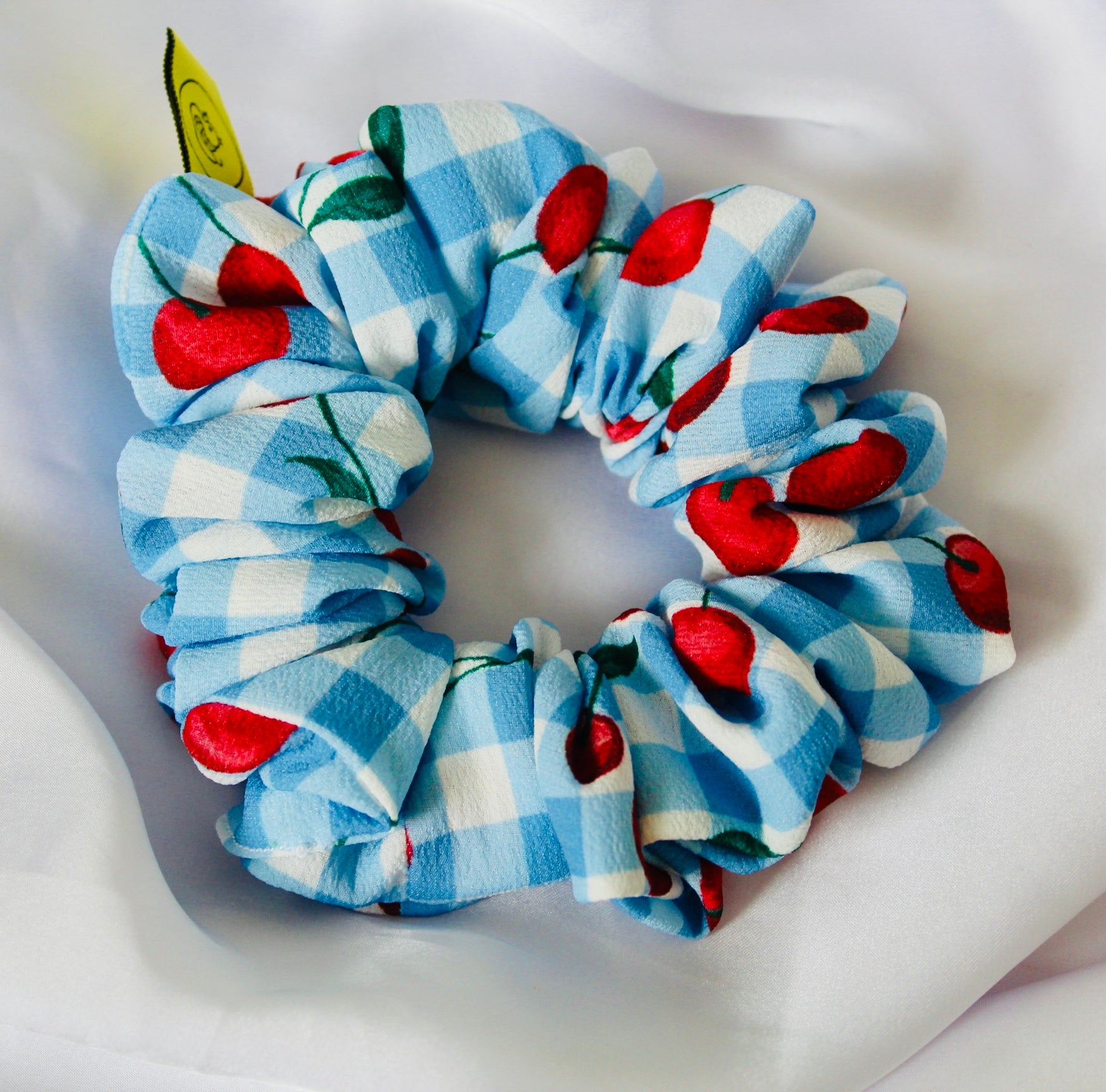 Cherry Picnic Large hair scrunchie