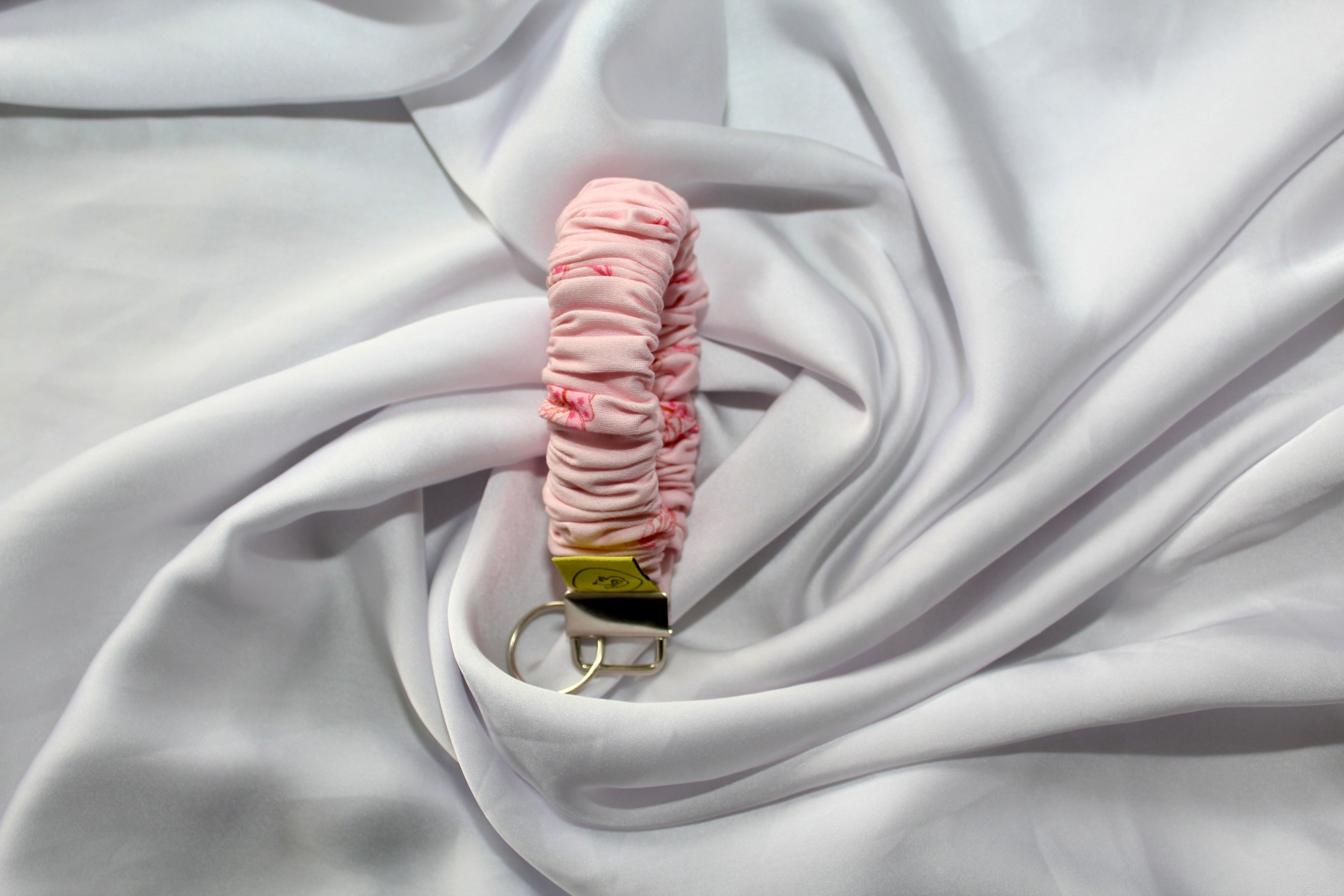 pink cowgirl boots and cowgirl hat scrunkey wristlet keyring