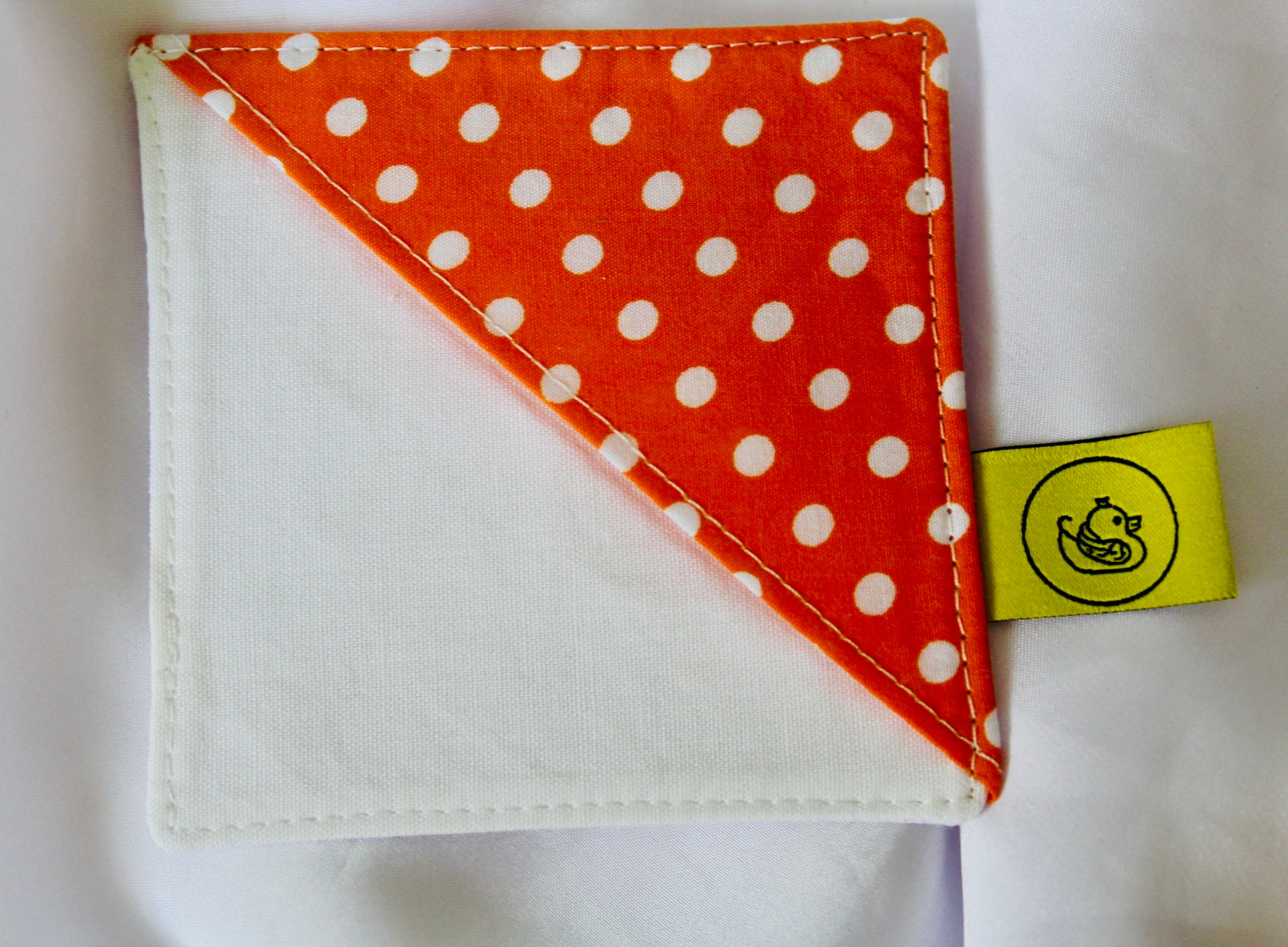 Orange and White polka dot Bookmark