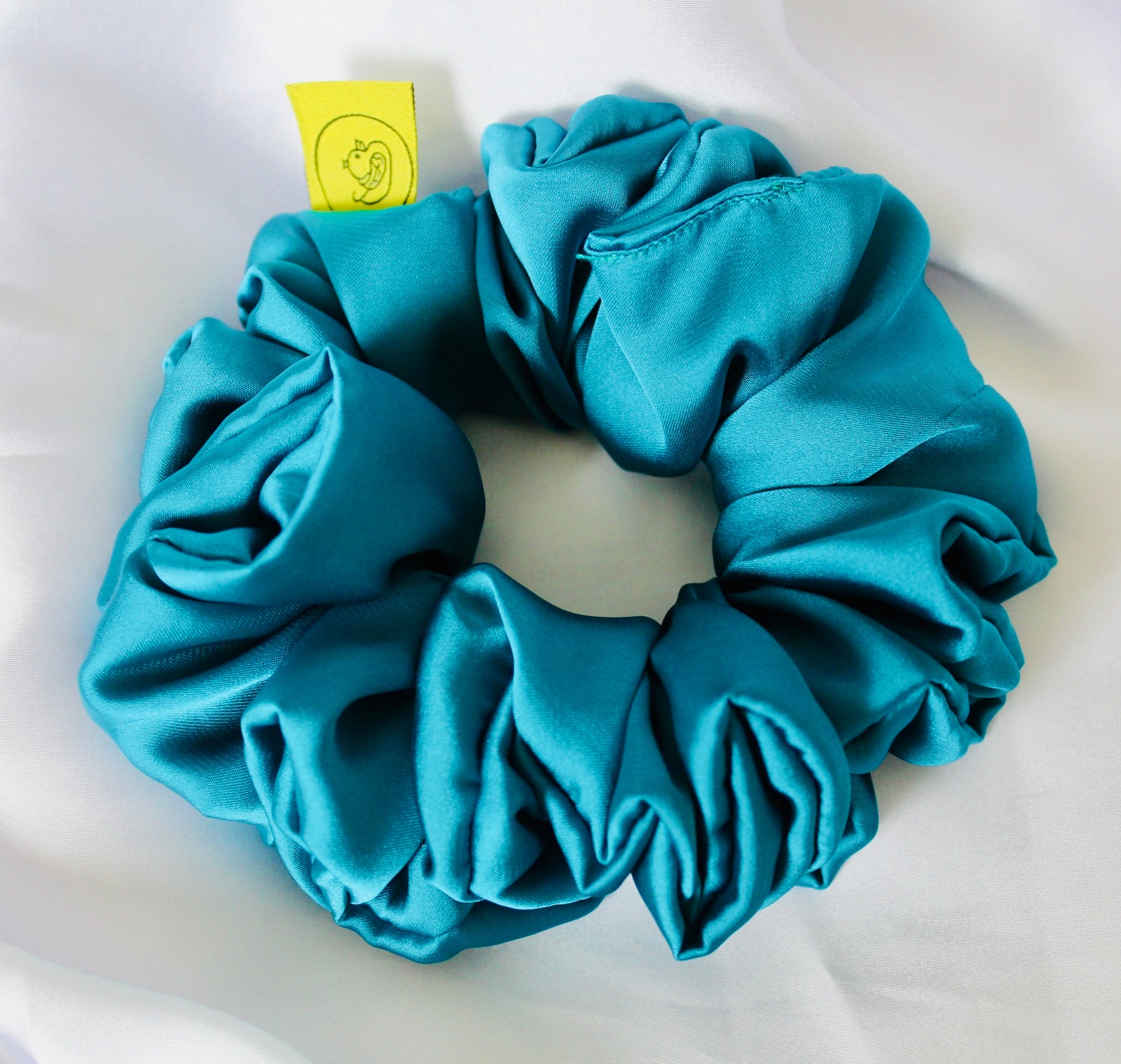 Peacock Large hair scrunchie