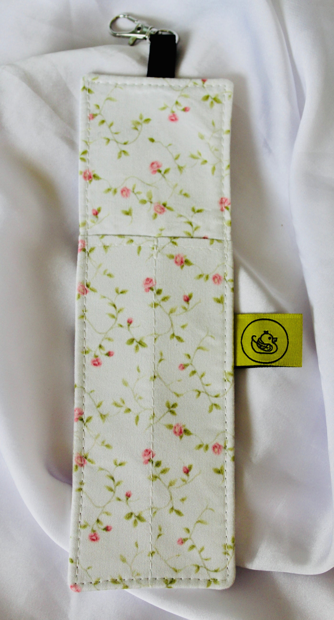 White floral Landyard Double Pen Holder